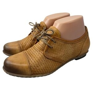 Taos Jiminy Womens 37 US 6-6.5 Tan Brown Leather Lace Up Oxford Comfort Shoes